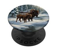 Majestic Buffalo Bison Wild Animal PopSockets Adhesive PopGrip