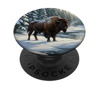 Majestic Buffalo Bison Wild Animal PopSockets Adhesive PopGrip