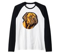 Majestic Bullmastiff Portrait - Noble Bullie Dog Raglan Baseball Tee