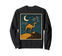 Majestic Camel Desert Night Crescent Moon Middle Eastern Sweatshirt
