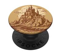 Majestic, Castle, Sand, Beach, Sandcastle, Ocean, Shoreline PopSockets Swappable PopGrip