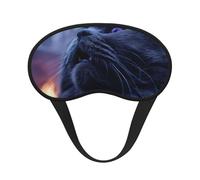 Majestic cat Sleep Mask, Soft and Breathable Eye Mask, Elastic Band Design Suitable for Travel and Camping.