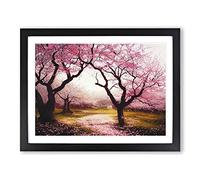 Majestic Cherry Blossom Trees H1022 Framed Print for Living Room Bedroom Home Office Décor, Wall Art Picture Ready to Hang, Black A2 Frame (64 x 46 cm)