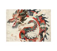 Majestic Chinese Dragon Swirl Chopping Board Warren Reed - Designer Multi One Size