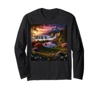 Majestic Coastal Mountain Paradise at Sunset Long Sleeve T-Shirt