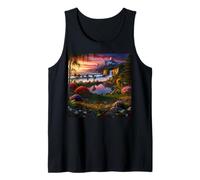 Majestic Coastal Mountain Paradise at Sunset Tank Top