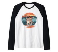 Majestic Cougar Hiking Nature Wildlife Scene Raglan Baseball Tee
