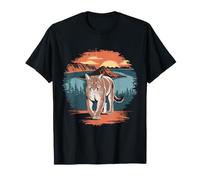 Majestic Cougar Hiking Nature Wildlife Scene T-Shirt