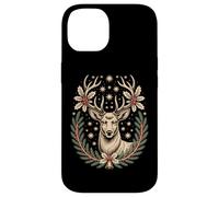 Majestic Deer Festive Stars Holiday Wreath Magic Case for iPhone 14