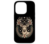 Majestic Deer Festive Stars Holiday Wreath Magic Case for iPhone 14 Pro