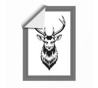 Majestic Deer Graphic Unframed Wall Art Print A2 (59.4×42cm), Wall Decor for Living Room, Bedroom, Office & Home, Art Gift
