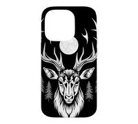 Majestic Deer Moonlit Forest Gothic Wildlife Art Case for iPhone 14 Pro