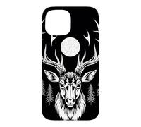 Majestic Deer Moonlit Forest Gothic Wildlife Art Case for iPhone 15