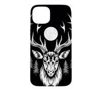 Majestic Deer Moonlit Forest Gothic Wildlife Art Case for iPhone 15 Plus
