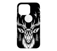 Majestic Deer Moonlit Forest Gothic Wildlife Art Case for iPhone 16 Pro