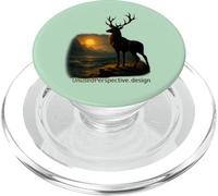 Majestic Deer Sunset Mountain Sea Wild Animal PopSockets PopGrip for MagSafe