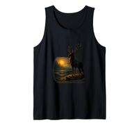Majestic Deer Sunset Mountain Sea Wild Animal Tank Top