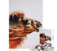 Majestic Desert Camel Jigsaws for Adults1000 Pieces Gifts for Women Men Difficult Challenge Home Decoration Toys for Age 14+ Game (50x75cm)
