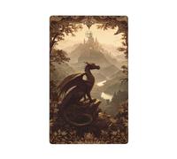 Majestic Dragon Perched Upon A Rocky Cliff Single Toggle Blank Wall Plate Light Switch Cover Decorative 1 Gang for Kitchen Room Bathroom Size 11.4x7cm