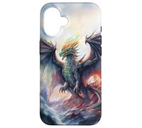 Majestic Dragon with Wings Watercolor Art Case for iPhone 16