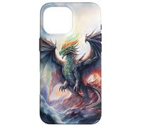 Majestic Dragon with Wings Watercolor Art Case for iPhone 16 Pro Max