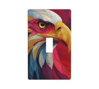 Majestic Eagle Abstract Art Light Switch Cover Decorative Single Toggle 1 Gang Wall Plate for Kitchen Farmhouse Bedroom Bathroom Art Decor