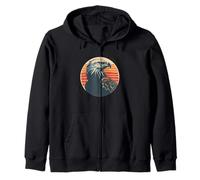 Majestic Eagle Empowering Freedom Spirit Animal Vintage Zip Hoodie
