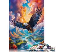 Majestic Eagle Flight Puzzles for Adults & Teenagers Puzzles Wooden Puzzles Game Toys for Adults 500pcs (52x38cm)