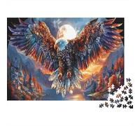 Majestic Eagle in Flight 1000 Piece Jigsaw Puzzle Adult Family Wildlife Indoor Educational Activity Stress Relief Birthday Home Decor 70x50cm/1000pcs