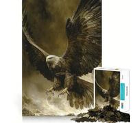 Majestic Eagle in Flight 1000 Pieces Jigsaws Adults Puzzles Mind Exercise Pastime Game Family Play Thoughtful Gift (50x75cm)