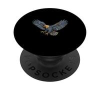 Majestic Eagle Retro Artwork Faux Denim Patch Style PopSockets Adhesive PopGrip