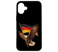 Majestic Eagle Soaring With The German National Flag Case for iPhone 16 Plus