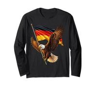 Majestic Eagle Soaring with The German National Flag Long Sleeve T-Shirt