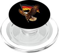 Majestic Eagle Soaring With The German National Flag PopSockets PopGrip for MagSafe