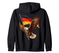 Majestic Eagle Soaring With The German National Flag Zip Hoodie