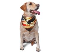 Majestic Eagles Soar Above The Banner Printed Graphic Pet Triangle Scarf For Dogs & Cats, Adjustable Cute Pet Bandana For & Photo Shoots