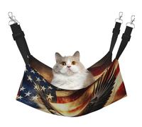 Majestic Eagles Soar Above The Banner Printed Pet Hammock - Sleeping Hammock For Cats, Rabbits, Ferrets, Puppies, Small Animals