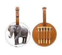 Majestic Elephant Brown Golf tee Storage Bag - Easy to Carry Around and More efficient in Playing Golf