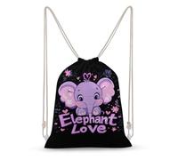 Majestic Elephant Canvas Drawstring Bags Gym Backpack Sports Rucksacks Casual Daypacks
