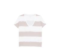 Majestic Filatures striped V-neck T-shirt - White 1-2