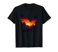 Majestic Flying Eagle Over Southwest Desert Sunset T-Shirt
