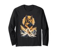 Majestic German Shepherd Alpine Mountain Guardian Long Sleeve T-Shirt