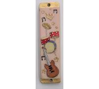 Majestic Giftware RM-TMZ-108 mezuzahs, 4 Inch, Pink-Guitar/Drum Set