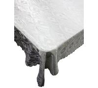 Majestic Giftware TC60120 White Polyester Tablecloth with Matching Challah Cover - Elegant Design for Shabbat and Special Occasions