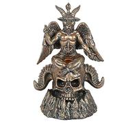 Majestic Gold Baphomet LED Backflow Incense Burner - 15.5cm x 13cm (1 Pc.) - Unique & Eye-Catching Design - Enhance Relaxation & Meditation, Premium Resin - Ideal for Artistic Home Decor