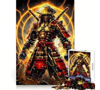 Majestic Golden Samurai Hard Jigsaw Puzzle for Adults 1000 Pieces Recall Boost Accurate Cut Real Challenge Home Art (38x26cm)