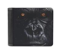 Majestic Gorilla Bifold Wallet PU Leather Slim Purse Pocket Wallet with Card Holder for Office Travel