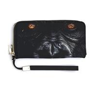 Majestic Gorilla Leather Wallet Fashion Purse Long Pouch with Wrist Strap for Men Women