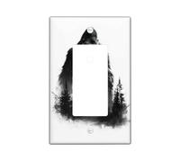 Majestic Gorillas Light Switch Cover Plates/Outlet Covers, Black Forest Wildlife Theme for Nature Decor, Thermoplastic Wall Plates, Standard Size Single Rocker