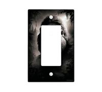 Majestic Gorillas Light Switch Cover Plates/Outlet Covers, Black Jungle Wildlife for Home Decor, Thermoplastic Wall Plates, Standard Size Single Rocker